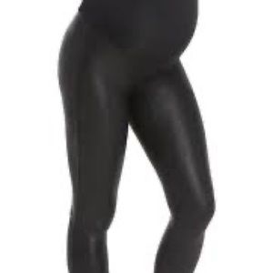 Spanx Maternity Leggings Faux leather medium used